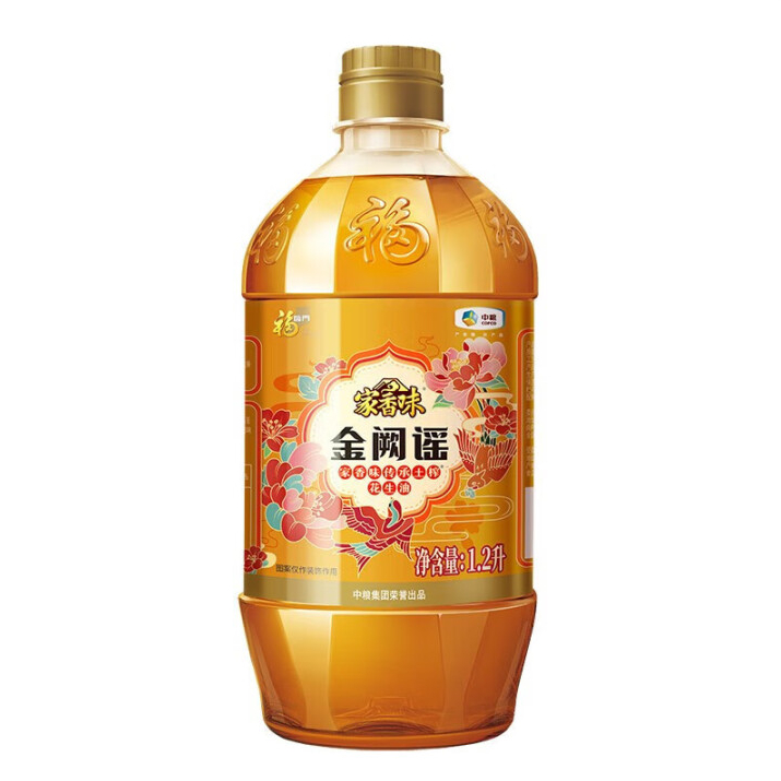 中粮 福临门家香味金阙谣土榨花生油1.2L