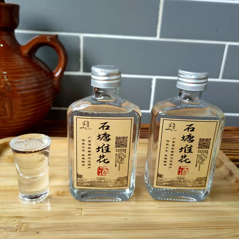 石塘堆花米酒双蒸窖藏52度100ml